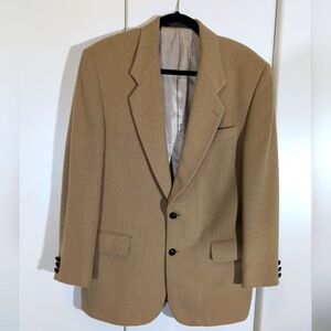 Carlo Rosati 100% Camel Hair Single Breasted Sport Vintage Coat Blazer Men R40